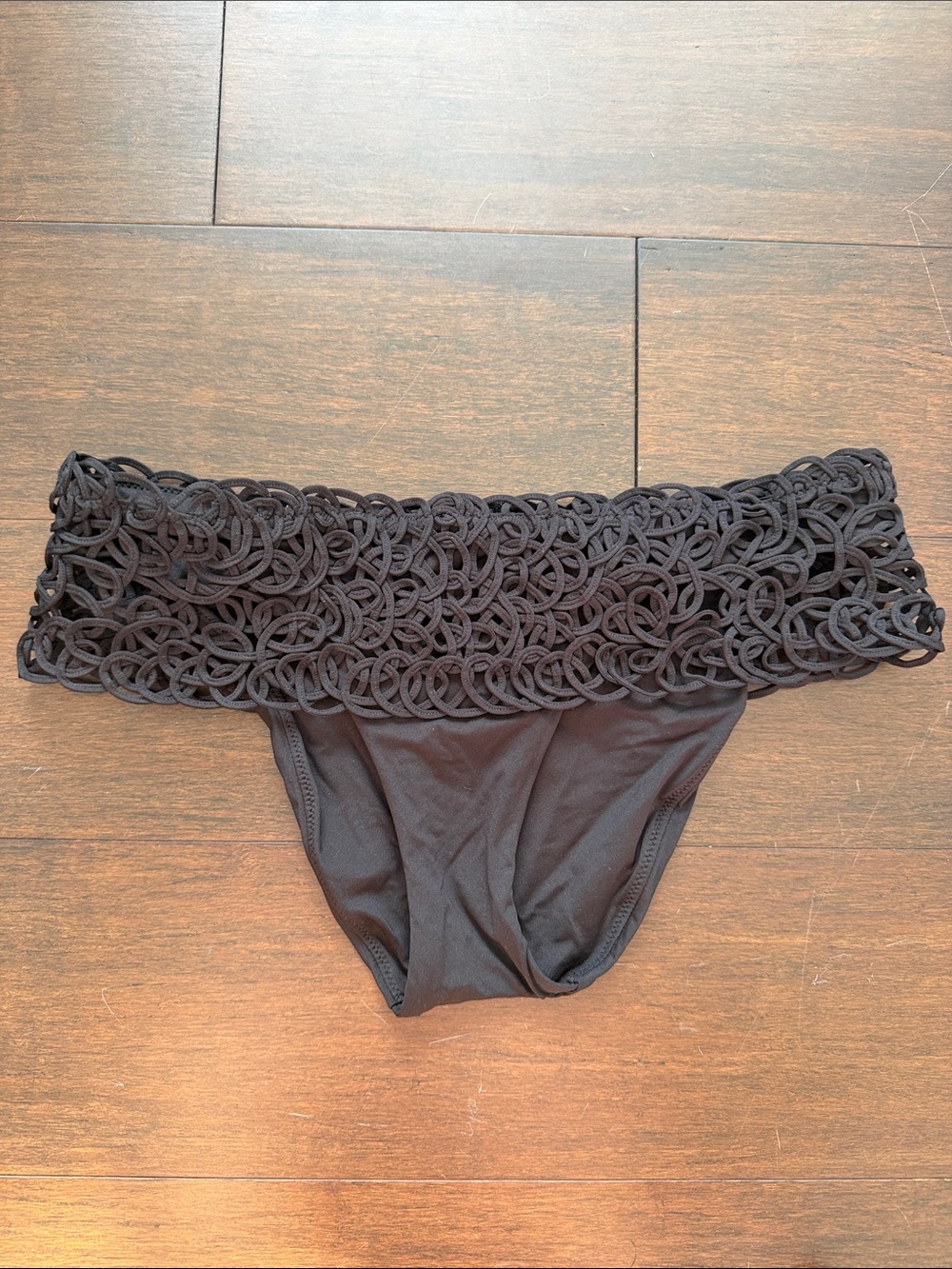 La Perla Women’s Black Crochet Waist Bikini Bottom